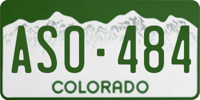 CO license plate ASO484