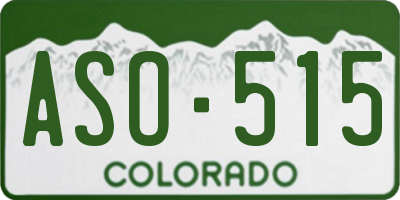 CO license plate ASO515
