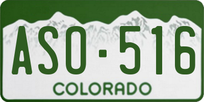 CO license plate ASO516