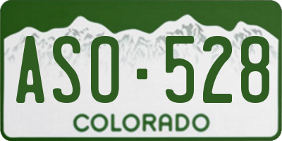 CO license plate ASO528
