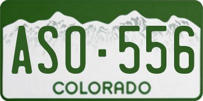 CO license plate ASO556