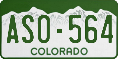CO license plate ASO564