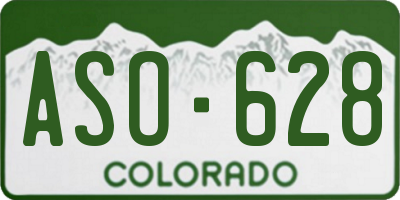 CO license plate ASO628