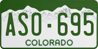 CO license plate ASO695