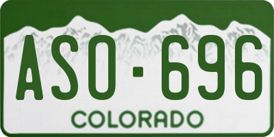 CO license plate ASO696