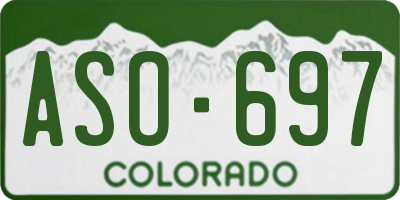 CO license plate ASO697