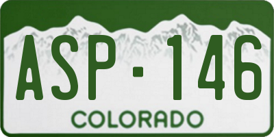 CO license plate ASP146