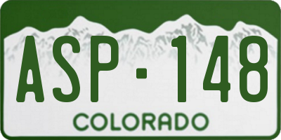 CO license plate ASP148