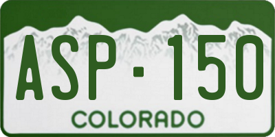 CO license plate ASP150