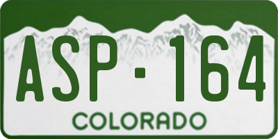 CO license plate ASP164