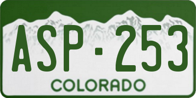 CO license plate ASP253