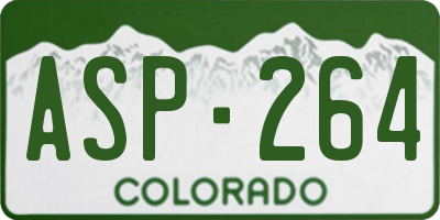 CO license plate ASP264