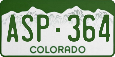 CO license plate ASP364