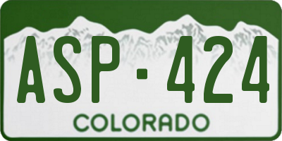 CO license plate ASP424