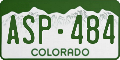 CO license plate ASP484