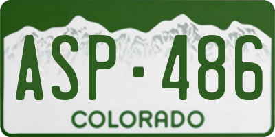 CO license plate ASP486