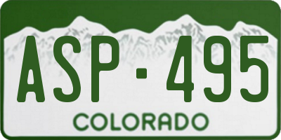 CO license plate ASP495