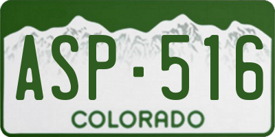 CO license plate ASP516