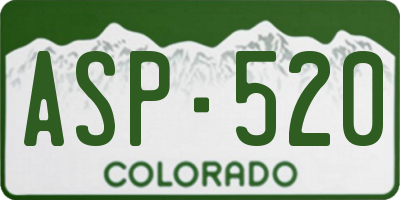 CO license plate ASP520