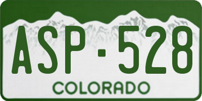 CO license plate ASP528