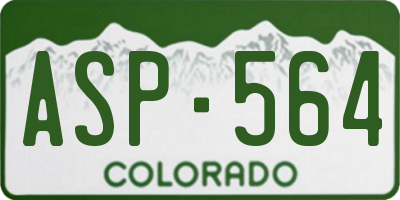 CO license plate ASP564