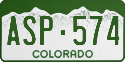 CO license plate ASP574