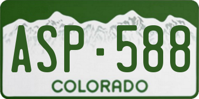 CO license plate ASP588