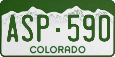 CO license plate ASP590