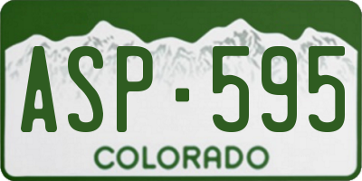 CO license plate ASP595
