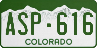 CO license plate ASP616