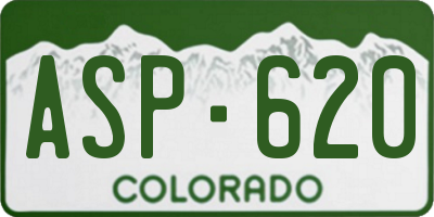 CO license plate ASP620