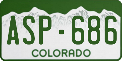CO license plate ASP686
