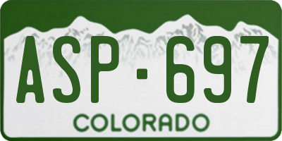 CO license plate ASP697