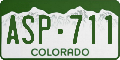 CO license plate ASP711
