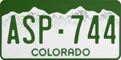 CO license plate ASP744