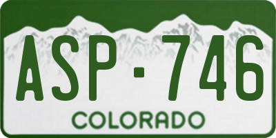 CO license plate ASP746