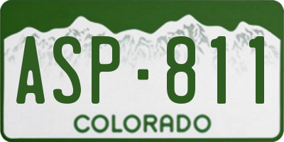 CO license plate ASP811