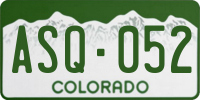 CO license plate ASQ052
