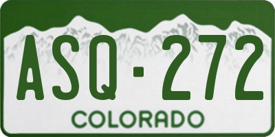CO license plate ASQ272