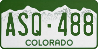 CO license plate ASQ488