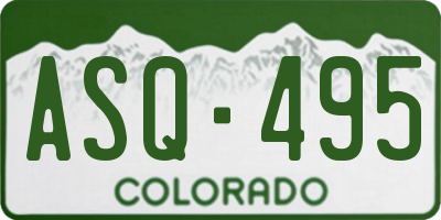 CO license plate ASQ495