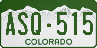 CO license plate ASQ515