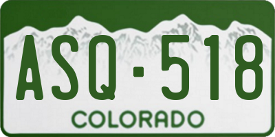 CO license plate ASQ518