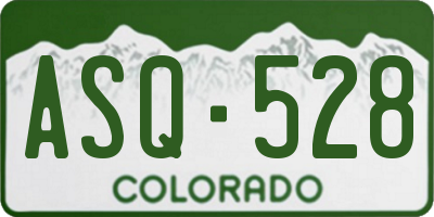 CO license plate ASQ528