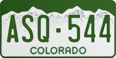 CO license plate ASQ544