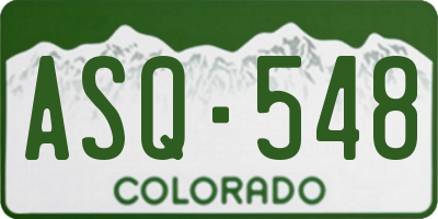 CO license plate ASQ548