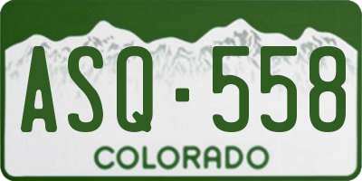 CO license plate ASQ558