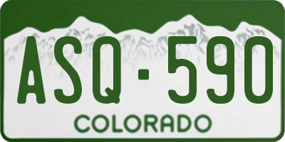 CO license plate ASQ590