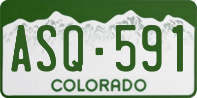 CO license plate ASQ591