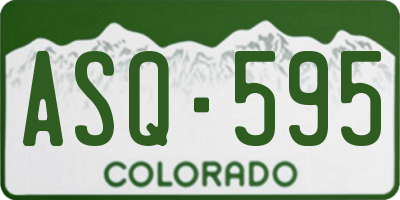 CO license plate ASQ595
